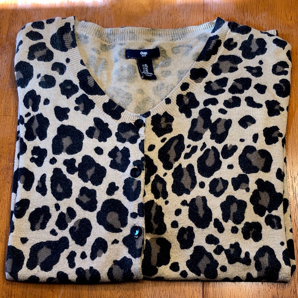 Gap Cheetah Print Cardigan